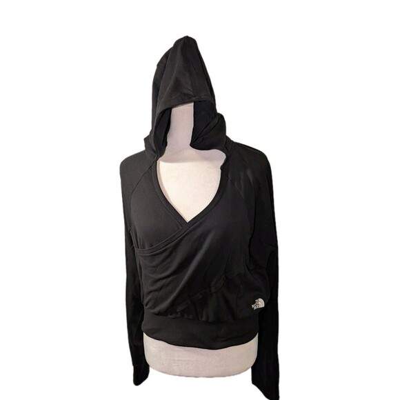 The North Face Hoodie Women's Medium Black Flashdry Athletic Gym Workout Cute - Picture 1 of 11
